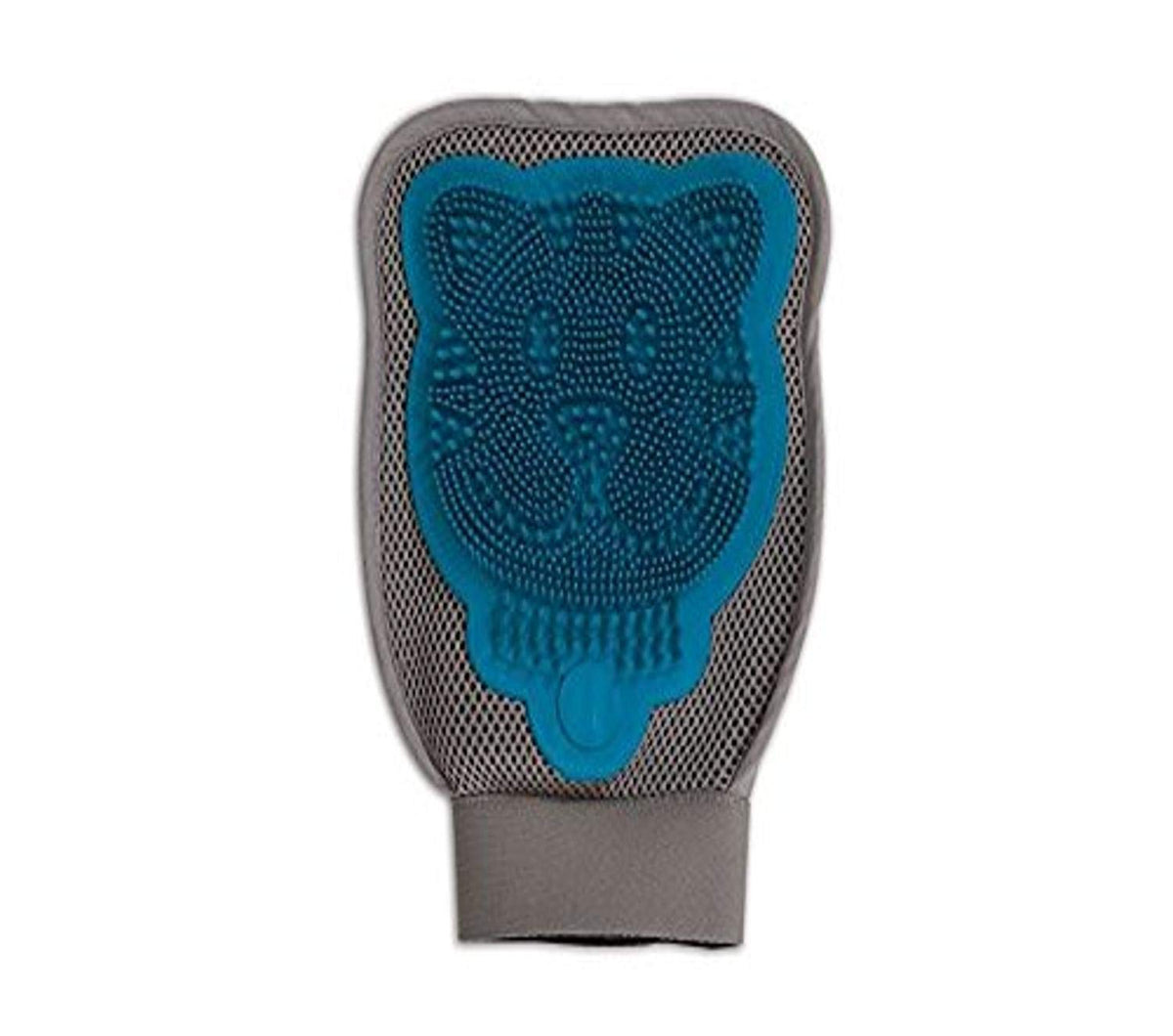 Petmate FurBuster 3-in-1 Cat Grooming Glove – Teal & Pearl – product view