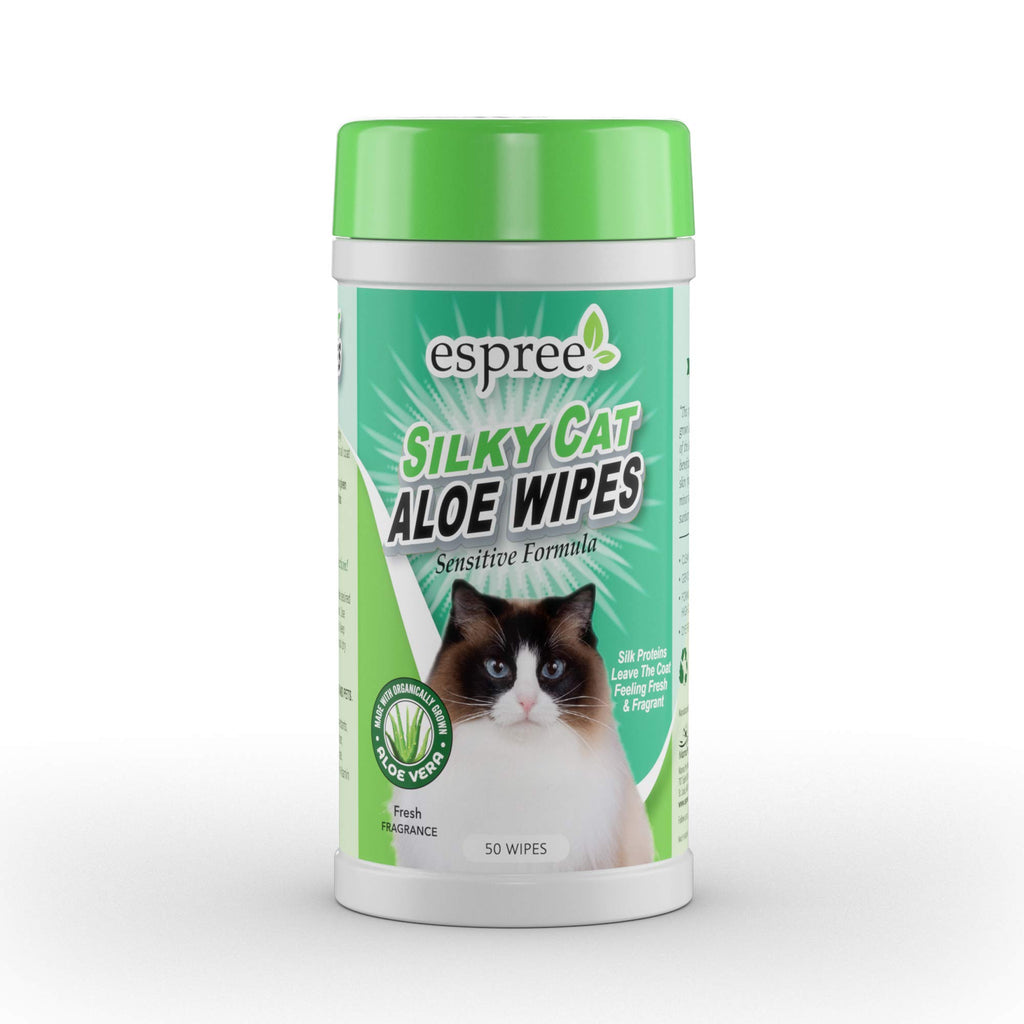 Espree Silky Cat Aloe Grooming Wipes – 50 Count – product view