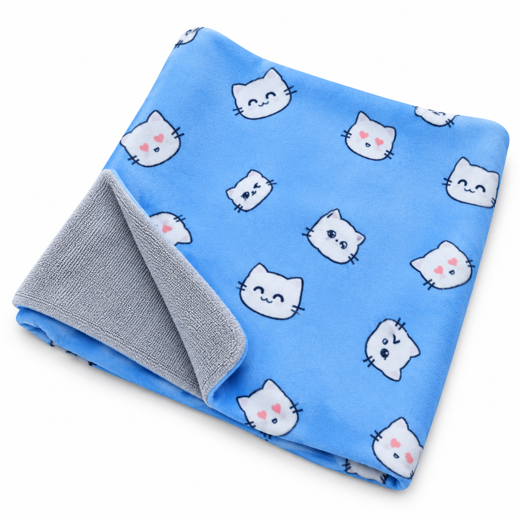 Supet Self-Adherent Cat Grooming Wrap – Blue Cat Print, Large — product view