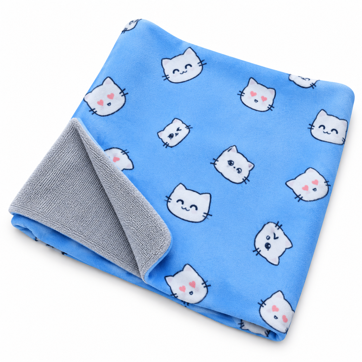 Supet Self-Adherent Cat Grooming Wrap – Blue Cat Print, Large — product view