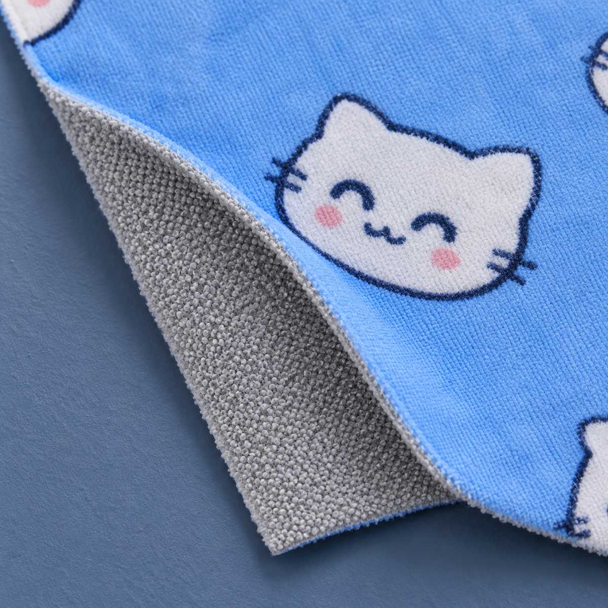 Supet Self-Adherent Cat Grooming Wrap – Blue Cat Print, Large — detail view