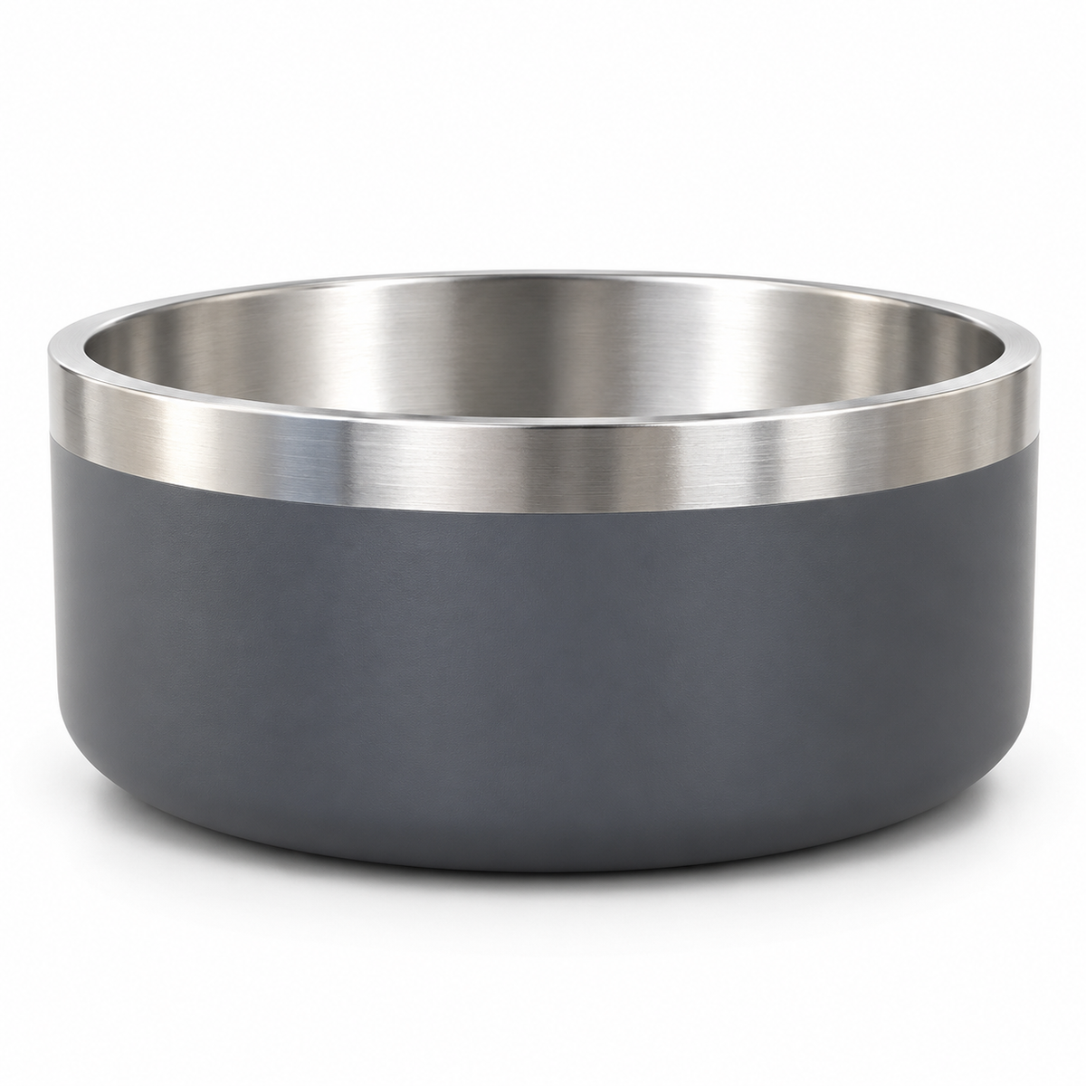 304 Stainless Steel Dog Bowl – Grey, 32 oz product view