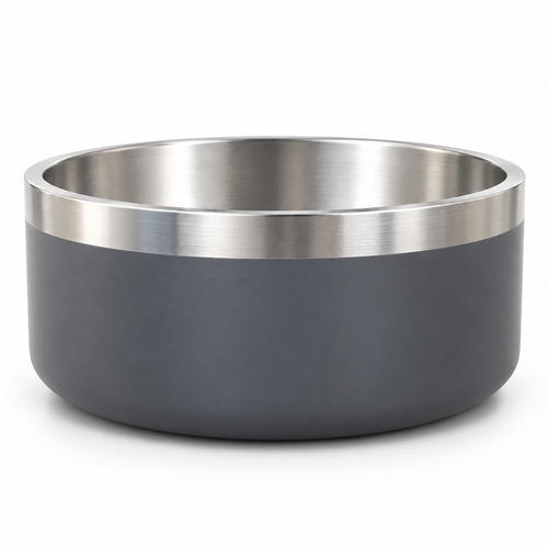 304 Stainless Steel Dog Bowl – Grey, 32 oz product view