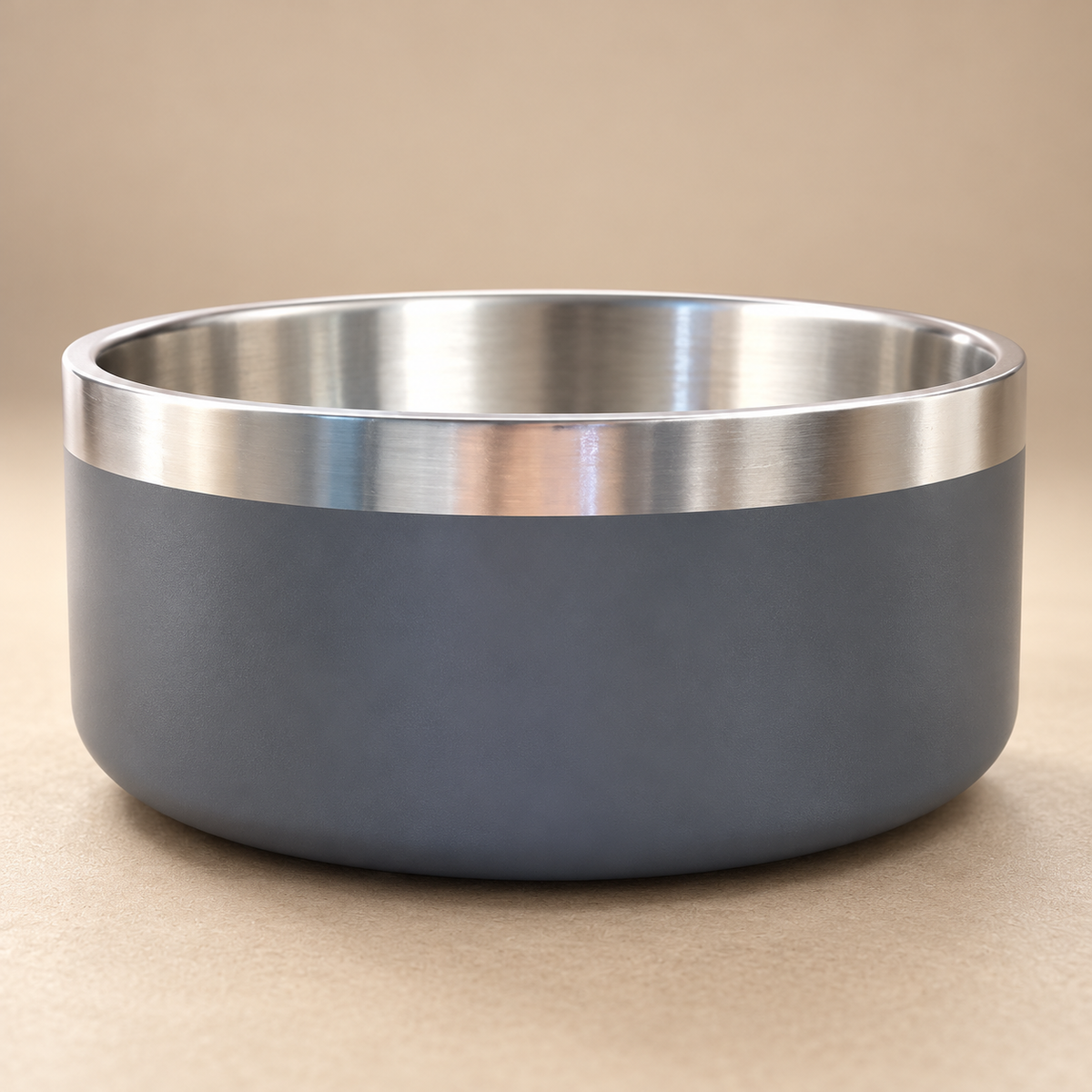 304 Stainless Steel Dog Bowl – Grey, 32 oz material and construction detail