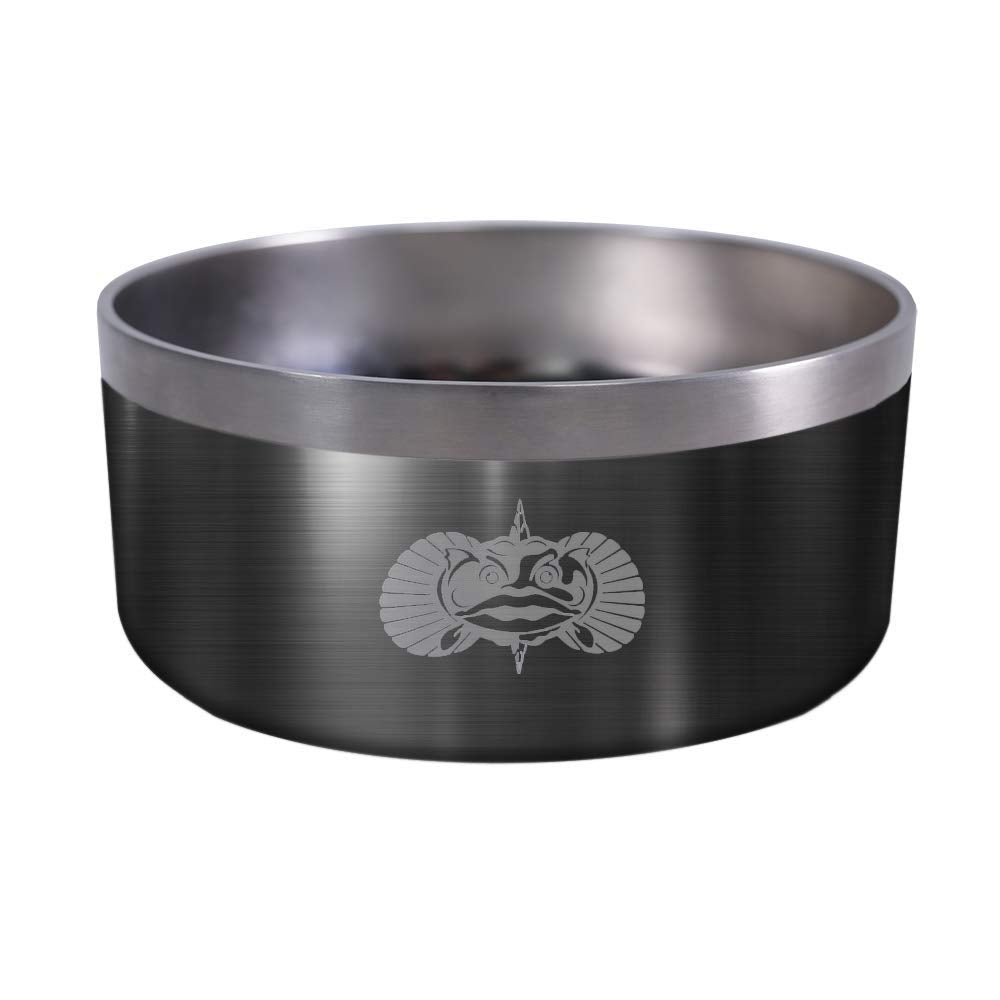 Toadfish SmartGrip Stainless Steel Dog Bowl – Graphite – clear product view