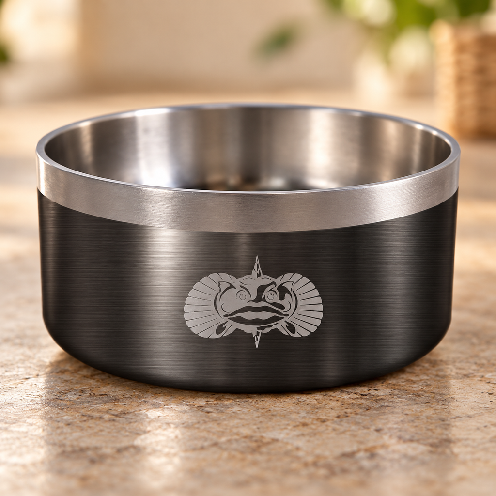 Toadfish SmartGrip Stainless Steel Dog Bowl – Graphite – material and construction detail