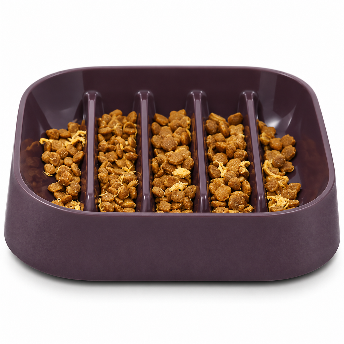 Hifrenchies Striped Slow Feeder Dog Bowl – Coffee – material and construction detail