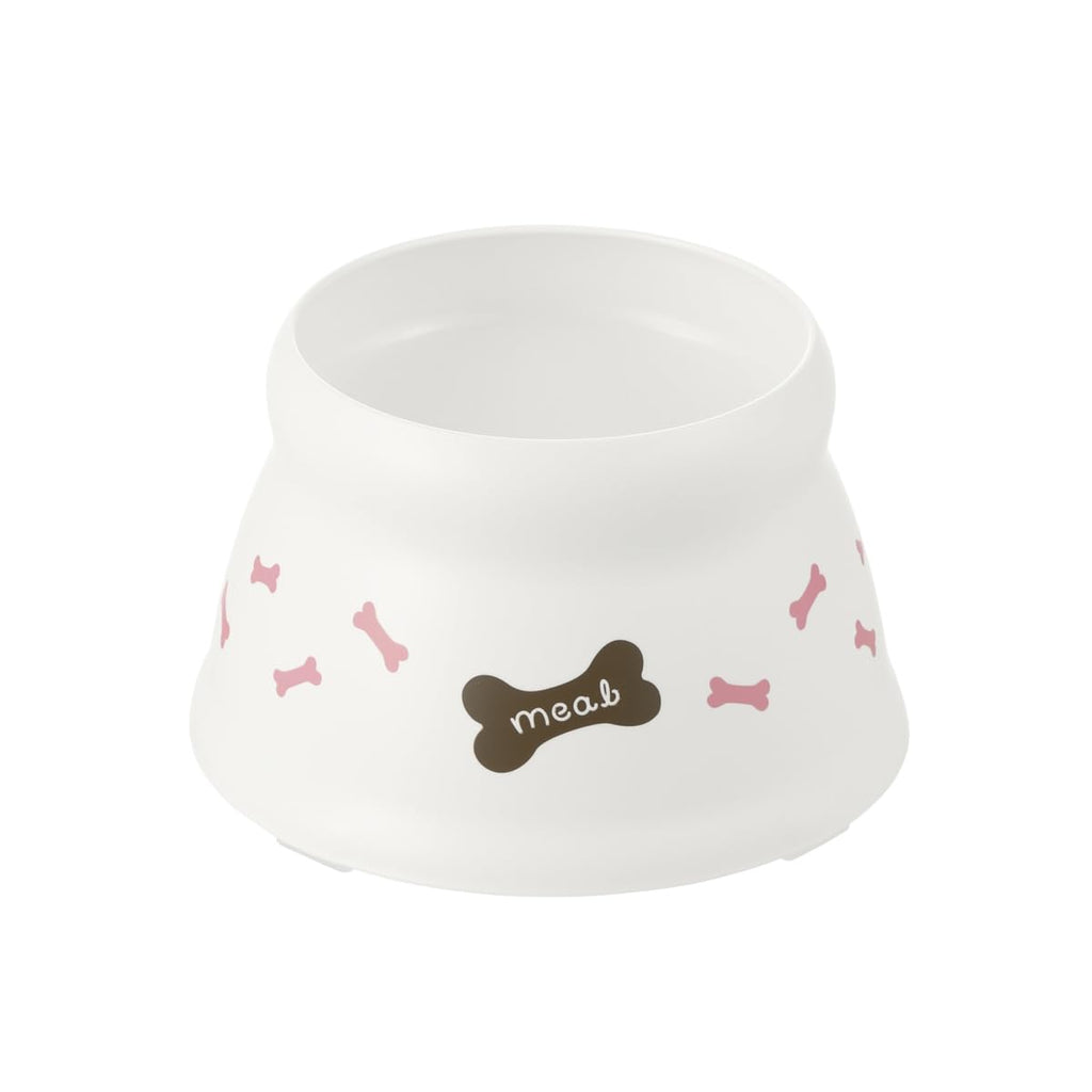 Richell Raised Dog Bowl – Small, Bone Pattern – clear product view
