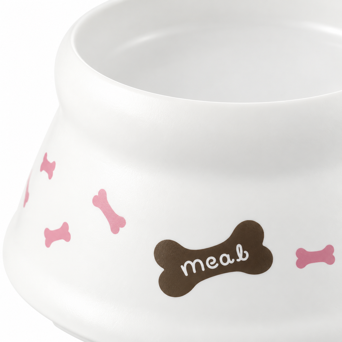 Richell Raised Dog Bowl – Small, Bone Pattern – material and construction detail