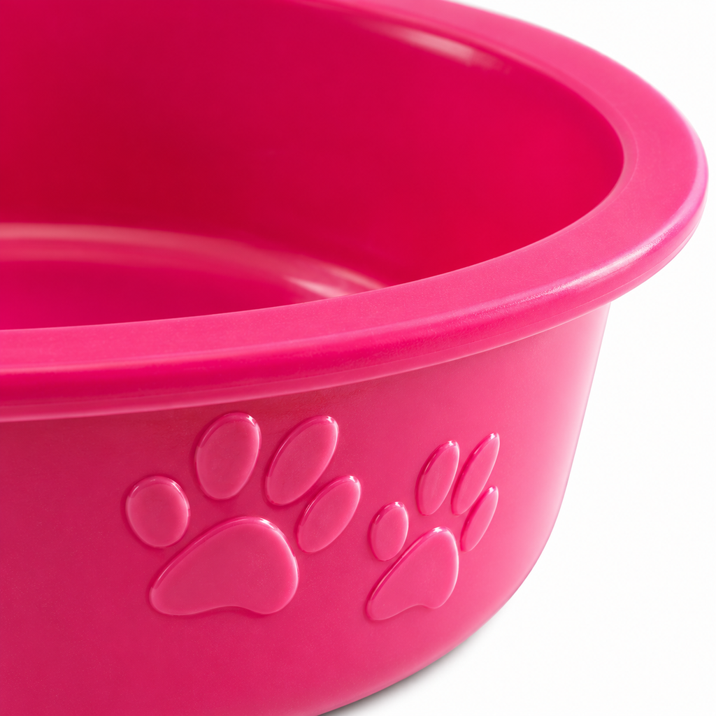 Loving Pets Dolce Luminoso Dog Bowl – Pink, Small – material and construction detail