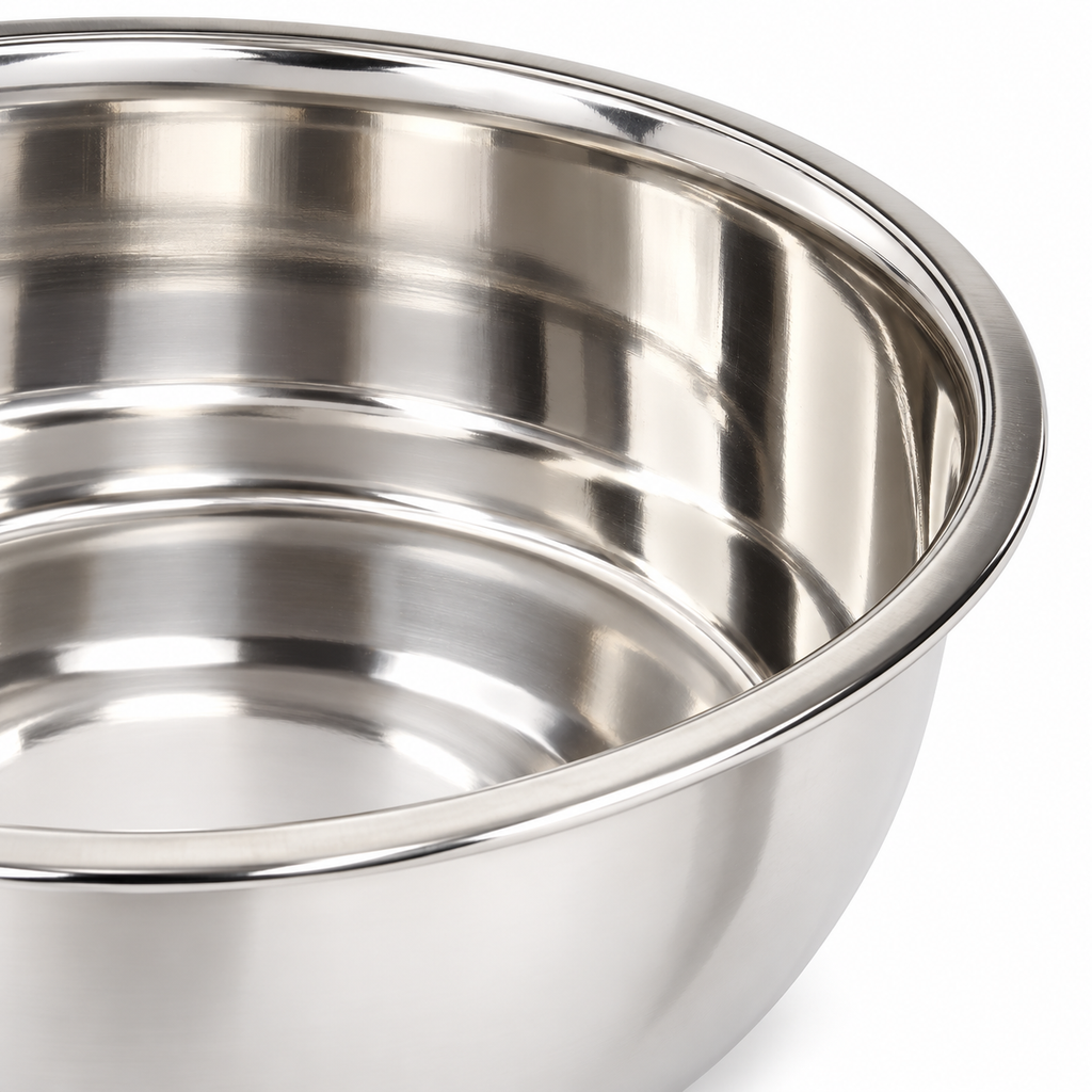 ProSelect Classic Stainless Steel Dog Bowl – 5 US qt – material and construction detail