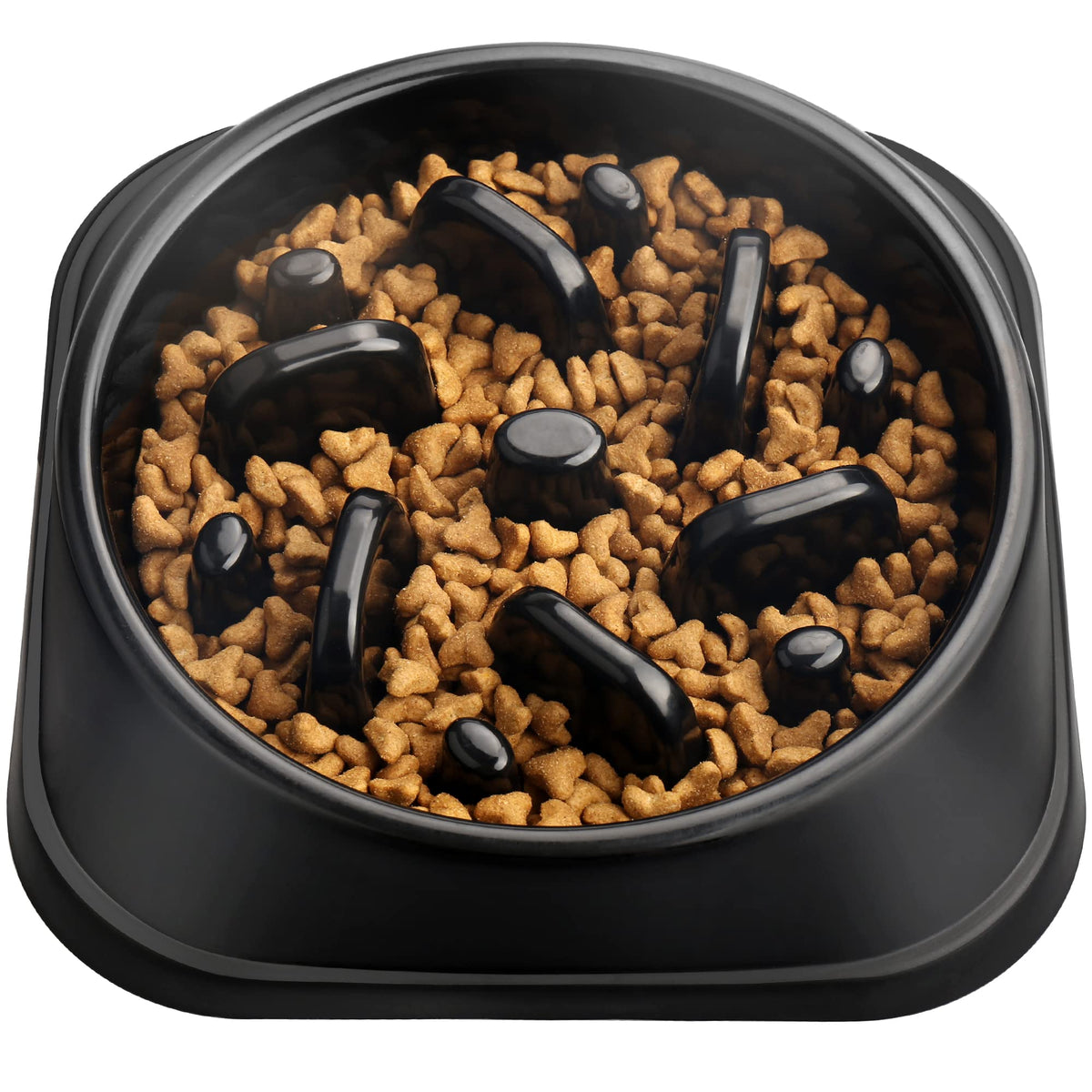 UPSKY Slow Feeder Dog Bowl – Black, 2 Cups – clear product view