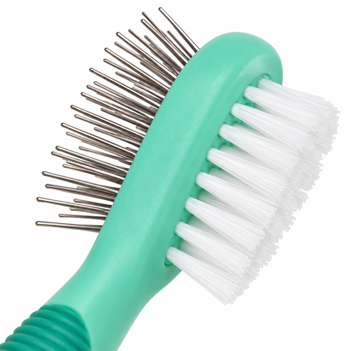 Coastal Pet Lil Pals Double-Sided Dog Brush – Green – material and construction detail