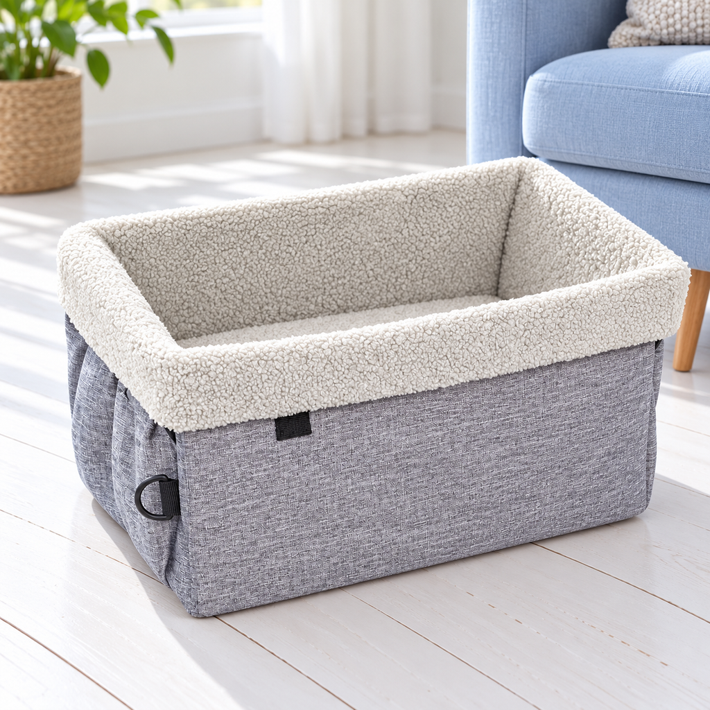 Hoofun fleece-lined console pet seat – empty product