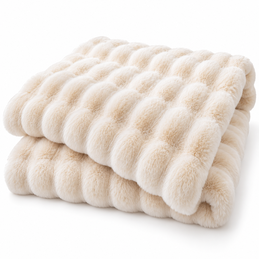 MDSASFD Faux Fur Sofa Panel – Beige White, 36 × 36 in – product view
