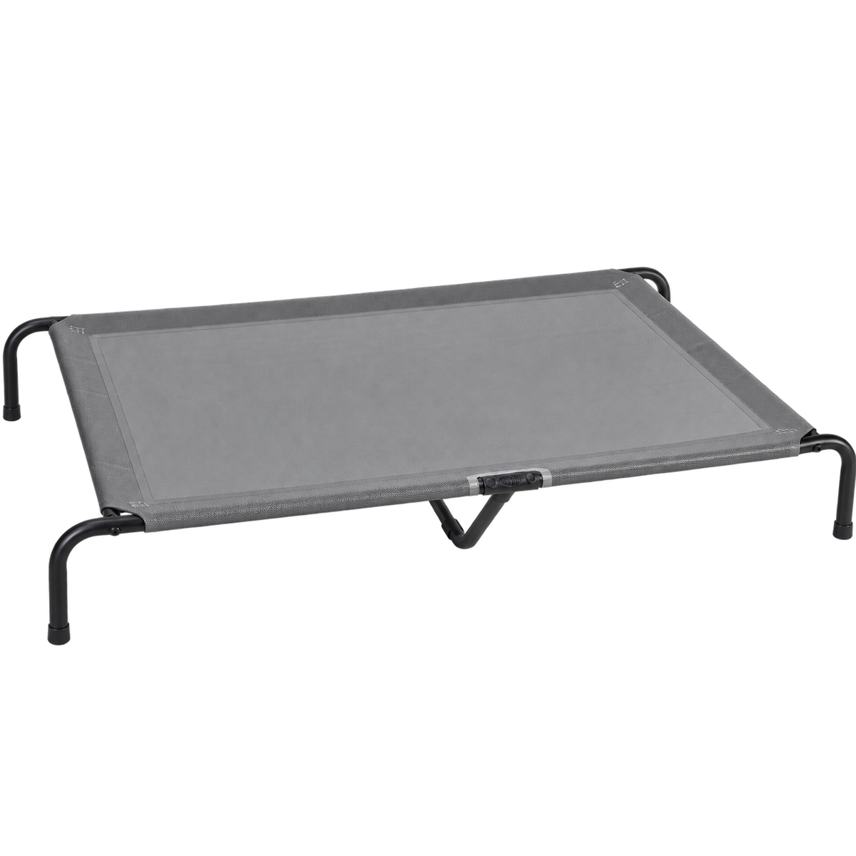 FluffyDream Elevated Cooling Dog Cot with Non-Slip Feet – Grey — Isolated product