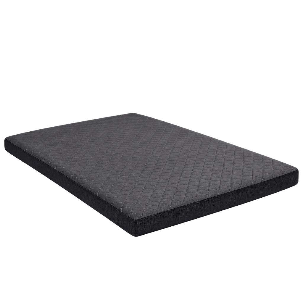 Aulase Durable Quilted Dog Crate Pad with Washable Cover & Non-Slip Base – Gray — Isolated product