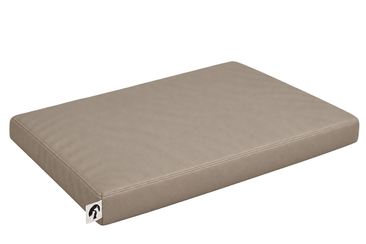 GUANGDEEN Large Waterproof Orthopedic Dog Crate Mat with Wipe-Clean Leather Cover — Isolated product