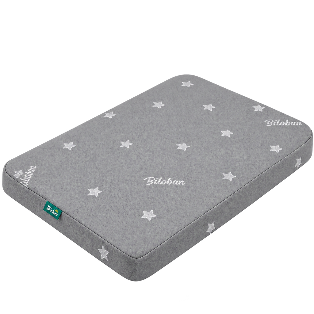Large Waterproof Memory Foam Dog Bed Mat – Washable, Grey — Isolated product