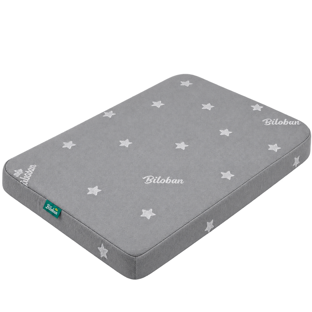 Large Waterproof Memory Foam Dog Bed Mat – Washable, Grey — Isolated product
