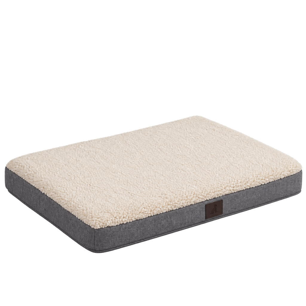 DaysU XL Orthopedic Egg-Crate Foam Dog Bed with Removable Washable Cover – Grey — Isolated product