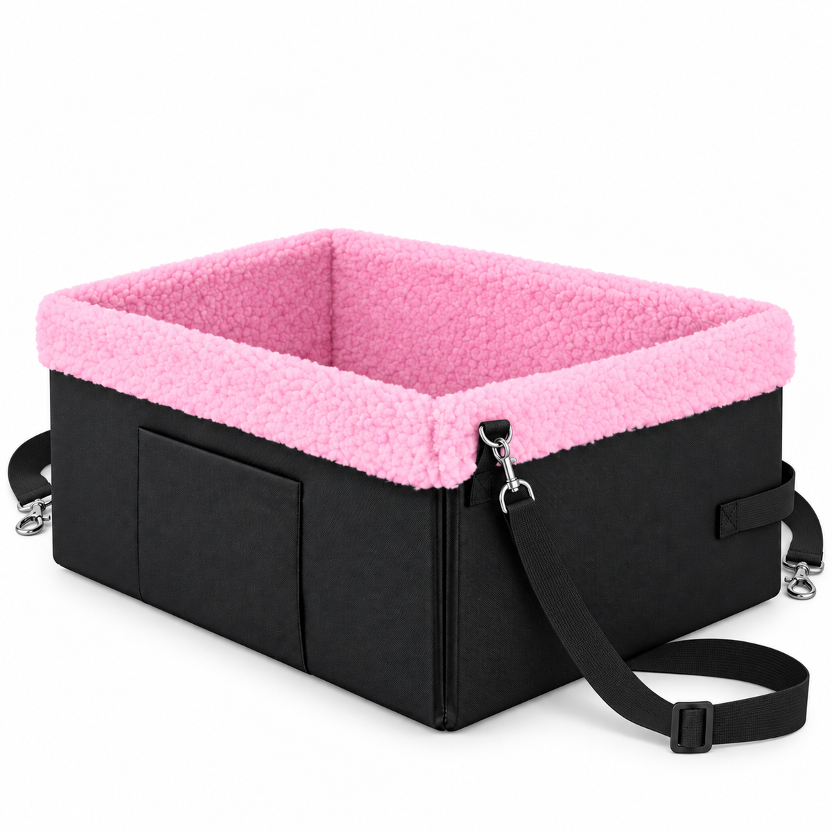 Novolab Foldable Pet Booster Car Seat with Metal Frame – Pink, Up to 30 lbs – product detail