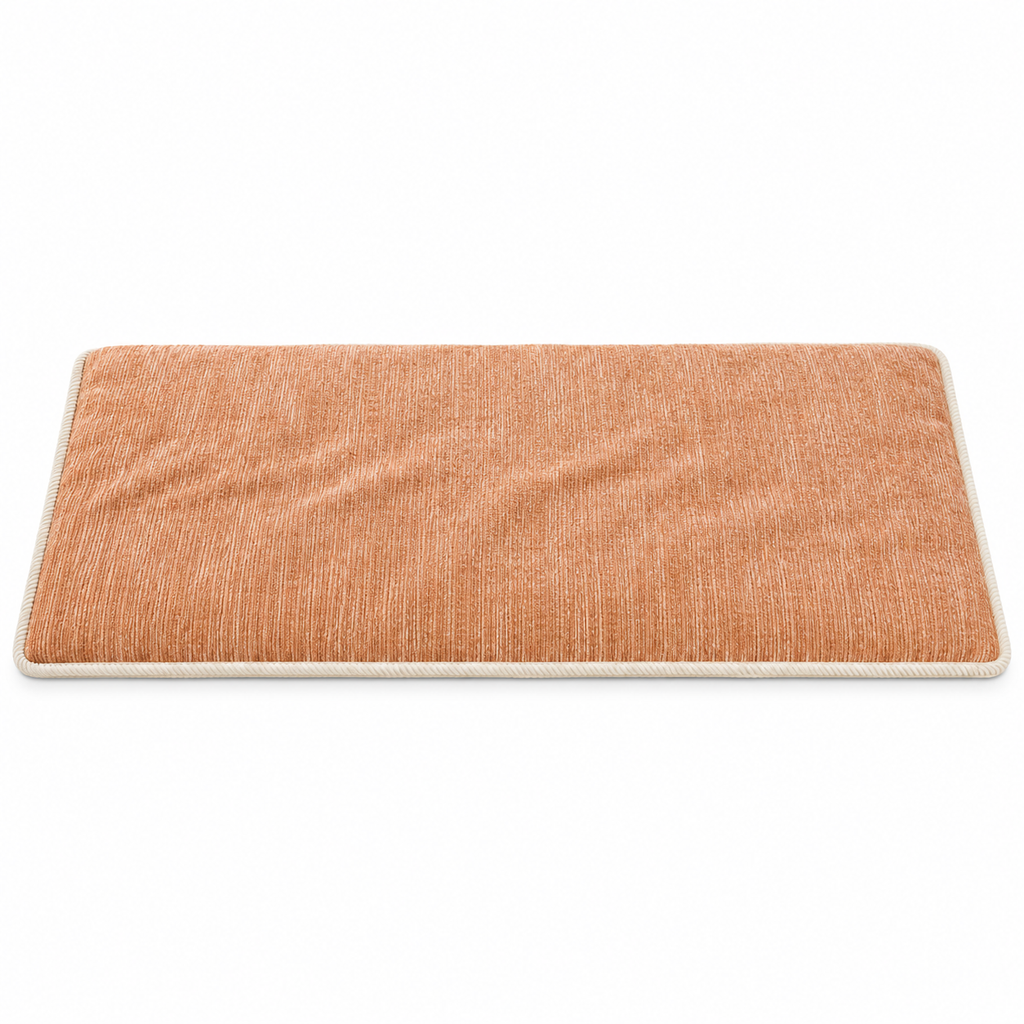 Rosygulls Striped Chenille Sofa Seat Cover – Orange, 35 × 63 in — product view
