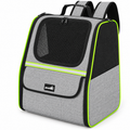 Empty grey and lime Pecute backpack on white background