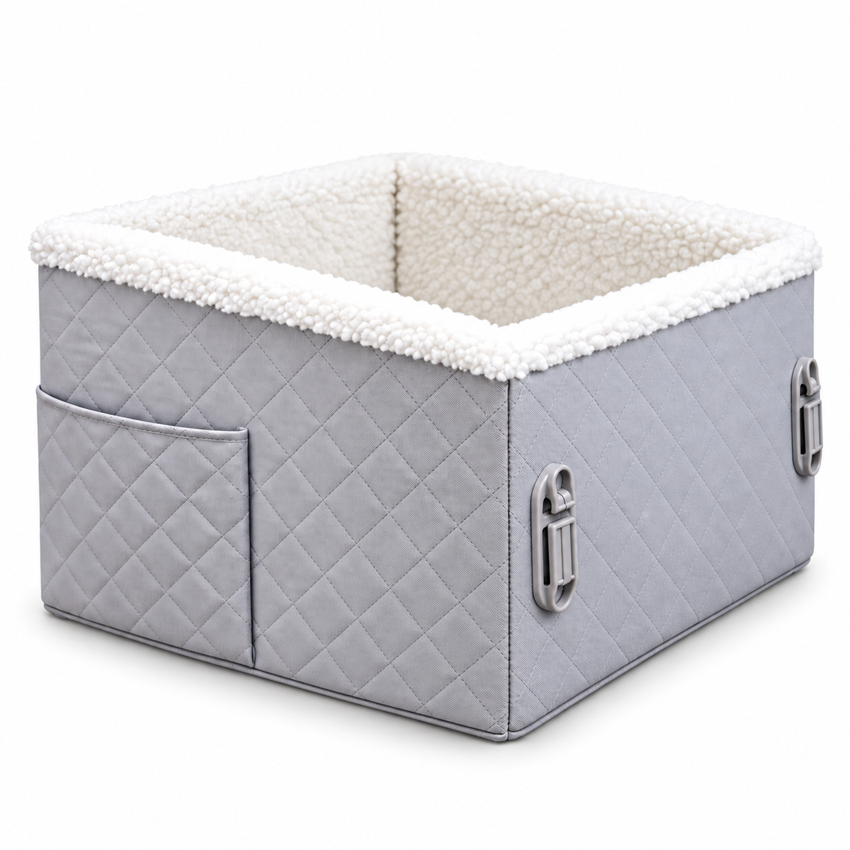 Grey PETSFIT dog seat on white background