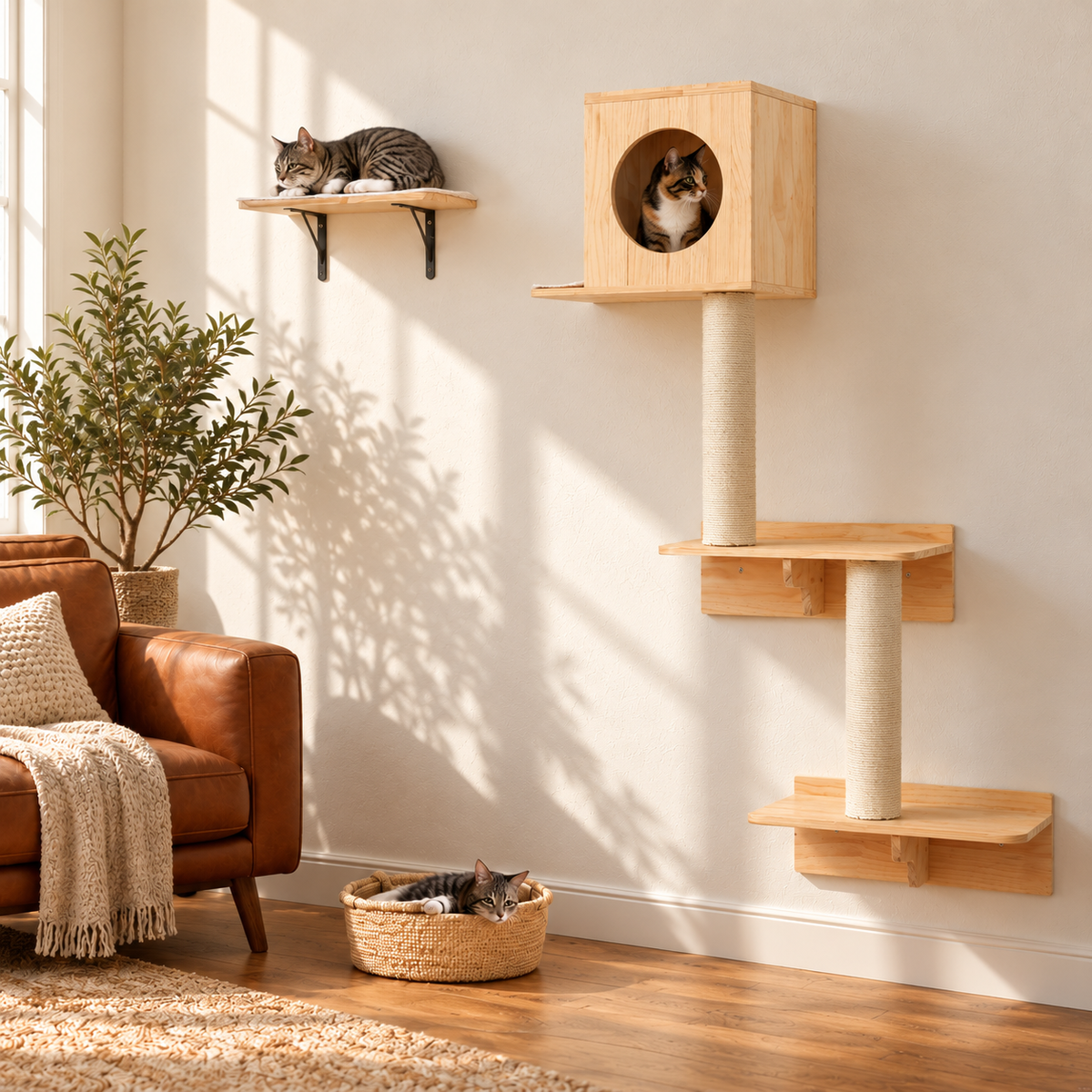 Wall Mounted Cat Tree Cat Tree Wall Mounted Wall Cat Tree Cat Wall Mount Wall Mount Cat Tree Cat Tree Wall Wall Cat Tower Cat Tree for Wall Cat Wall House Wall Mount Cat Furniture Shelves – Alternative view in the same room