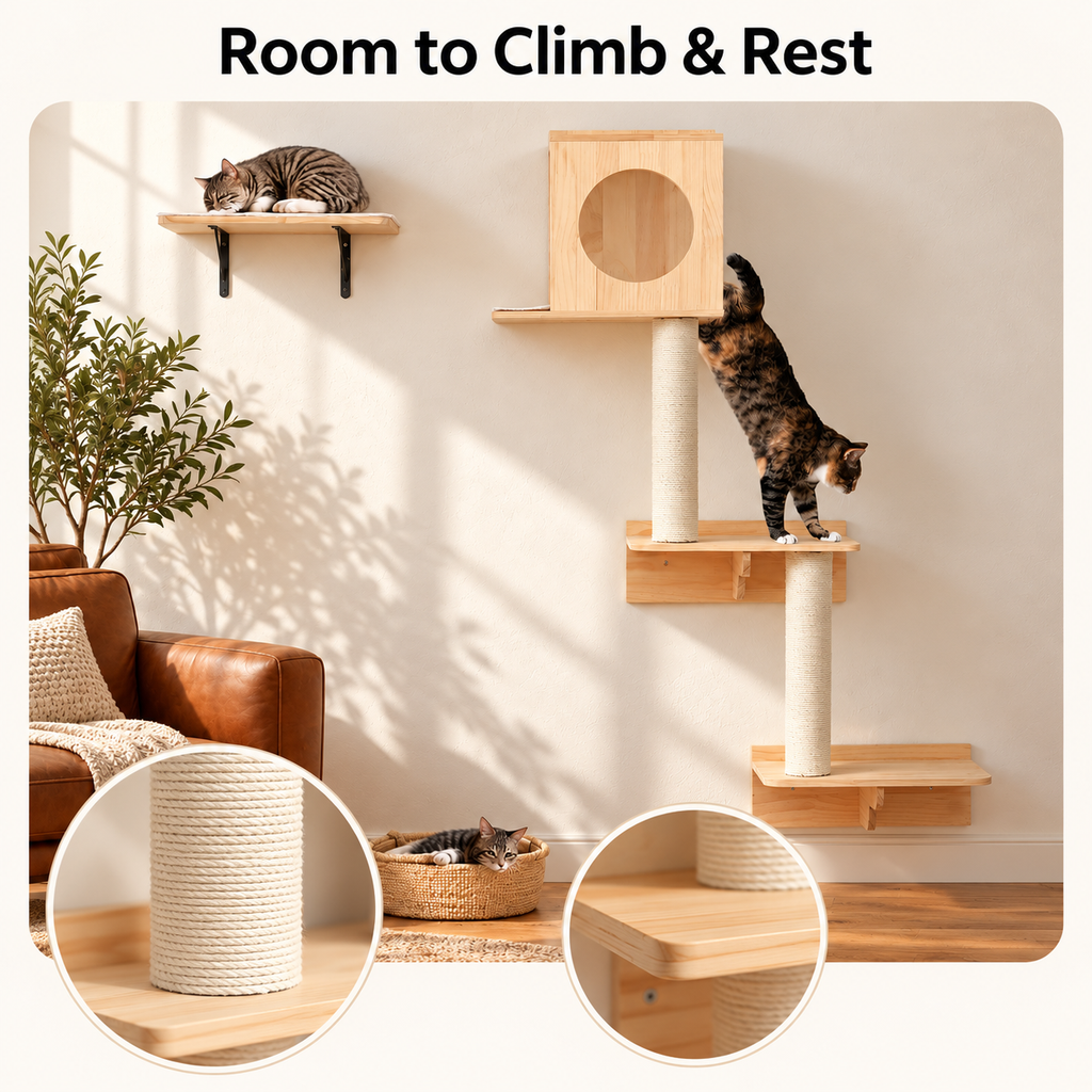 Wall Mounted Cat Tree Cat Tree Wall Mounted Wall Cat Tree Cat Wall Mount Wall Mount Cat Tree Cat Tree Wall Wall Cat Tower Cat Tree for Wall Cat Wall House Wall Mount Cat Furniture Shelves – Room to Climb & Rest
