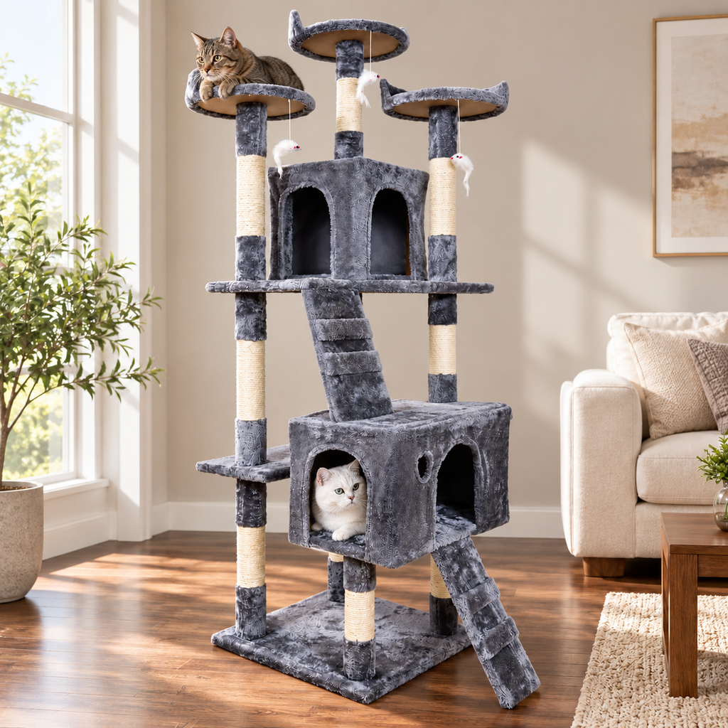 Cat Climbing House – Alternative view in the same room