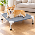 Small Elevated Cooling Dog Bed with Double-Layer Polyester Cotton & Non-Slip Feet – home setting