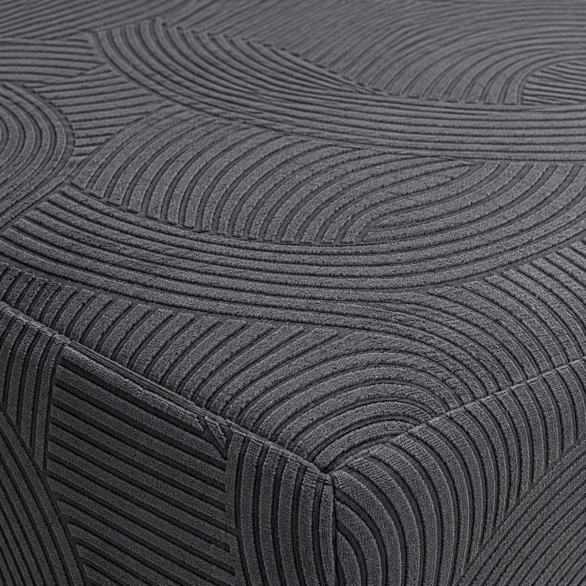 QIANMEW Stretch Sofa Cushion Cover – Dark Grey, X-Large — fabric detail