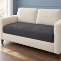 QIANMEW Stretch Sofa Cushion Cover – Dark Grey, X-Large — in a living room